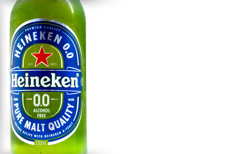 ​Heineken 0.0 Label front on white background