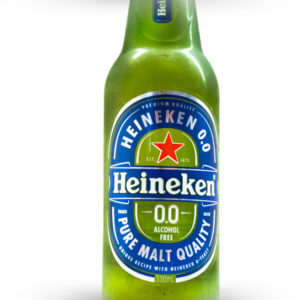 The Heineken 0.0 Beer on a white background