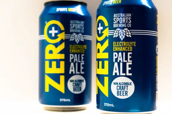 Zero+ Sports Beer Front of Can, showing non-alcoholic beer is healthy