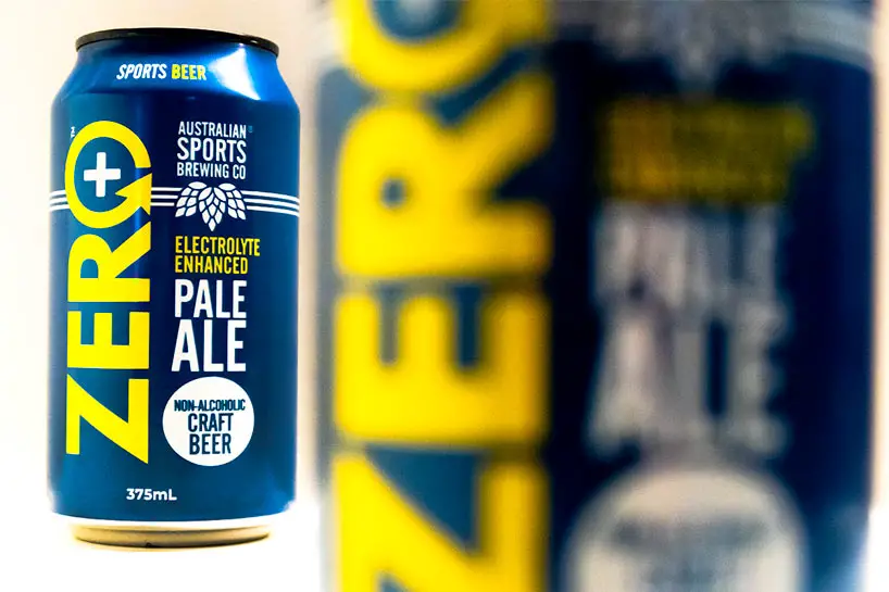 Australian Sports Brewing Co Zero+ Sports Beer Front of Can Close up