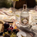 Banks Botanicals Bottle Non-alcoholic Spirit with Cheese and fruit board