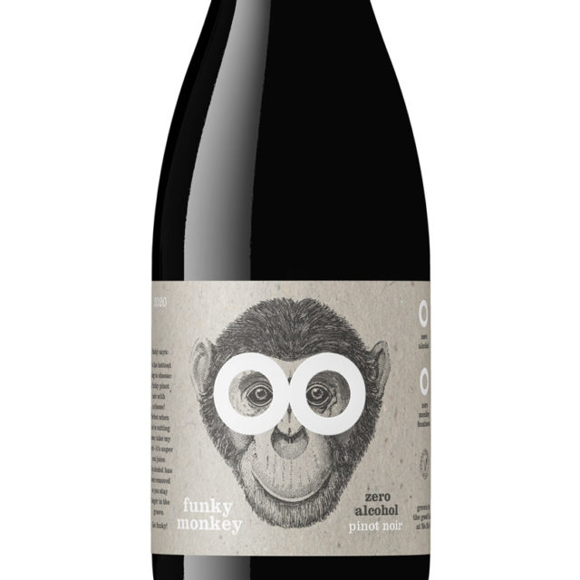 Funky Monkey Pinot Noir Bottle Close up