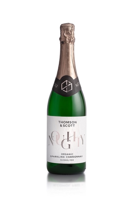 Noughty non alcoholic Organic Sparkling Chardonnay bottle 