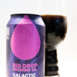 Big Drop Brewing Galactic Stout Can and glass full of dark stout