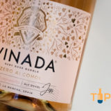 Vinada Sparkling Rose Bottle front of label close up