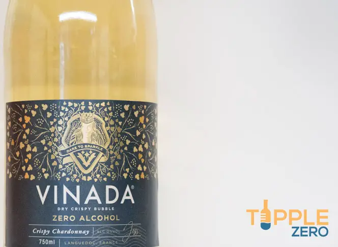 Vinada Review non-alcoholic Chardonnay Front of Bottle