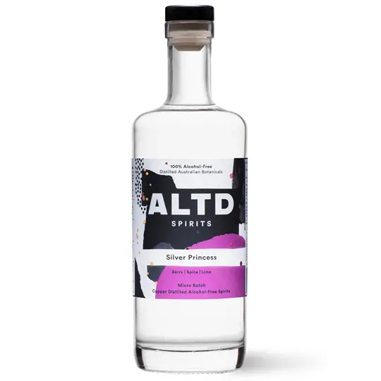 ALTD Silver Princess non alcoholic spirit bottle