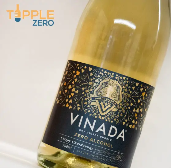 Vinada non-alcoholic Chardonnay Front of Bottle