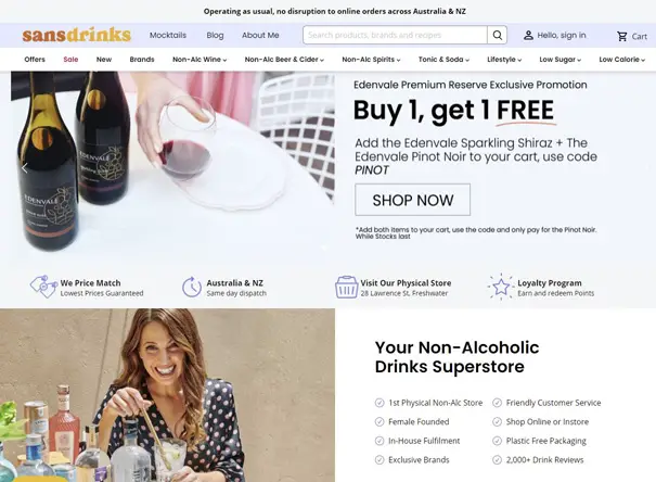sans drinks non alcoholic drinks home page