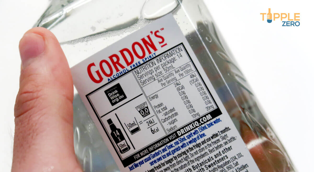 Gordon's Alcohol Free Gin Nutritional Information