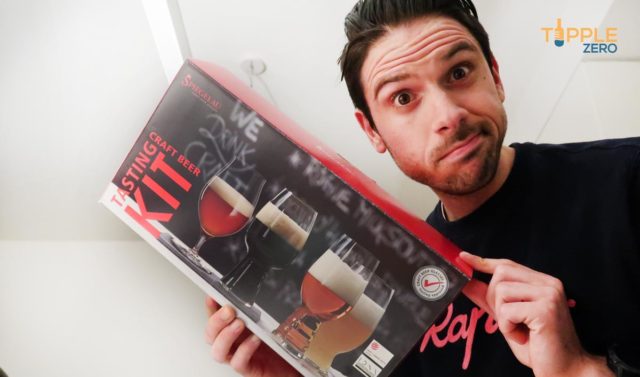 Spiegelau Non-Alcoholic Beer Glasses Box in hands
