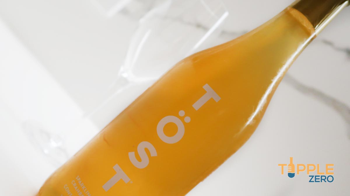Tost Non-Alcoholic Sparkling bottle in glass