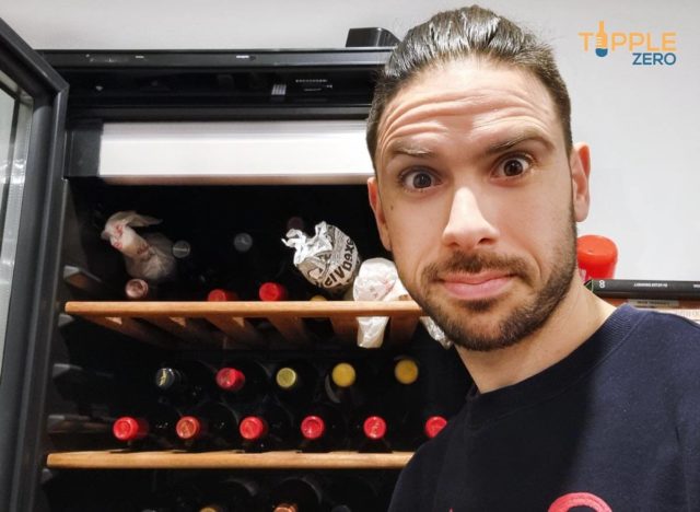 Vintec Wine Fridge Storage Option with man in front of it