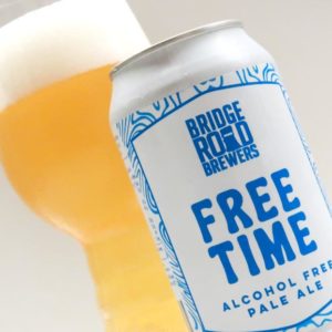 Bridge Road Free Time Pale Ale Can and glass full