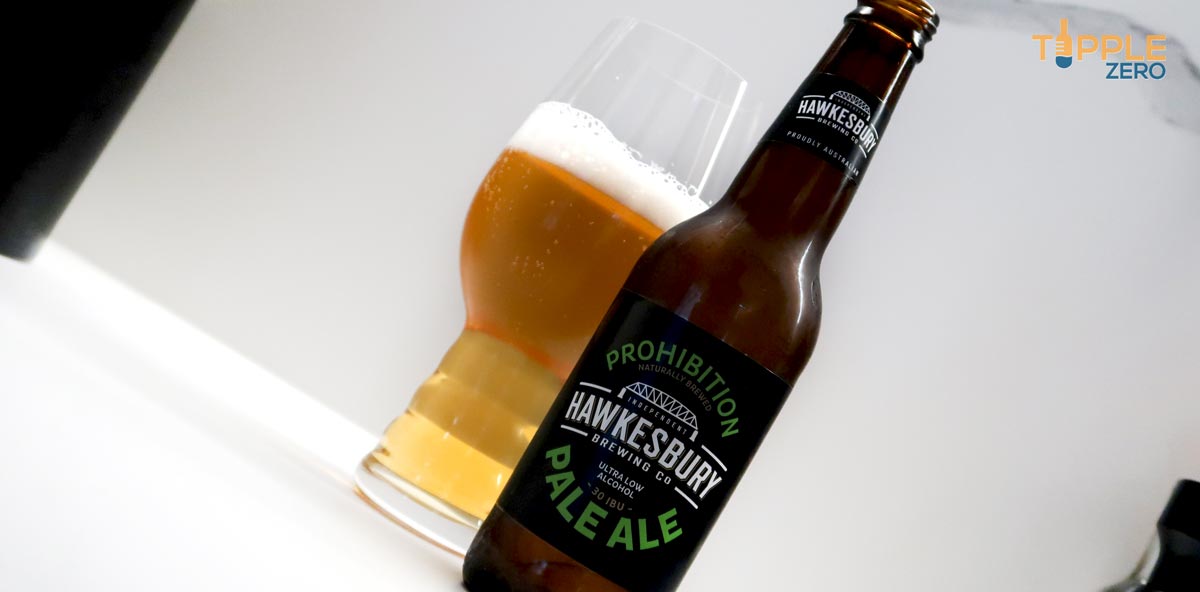 Hawkesbury Pale Ale glass and bottle