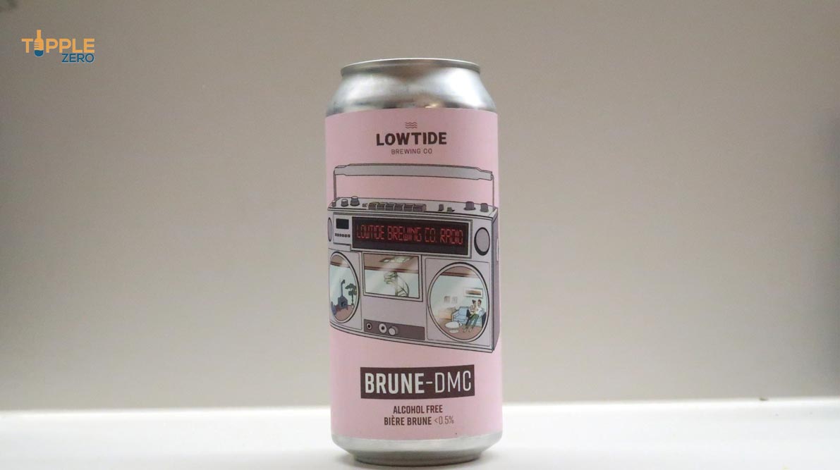 Lowtide Brewing Brune DMC can on bench