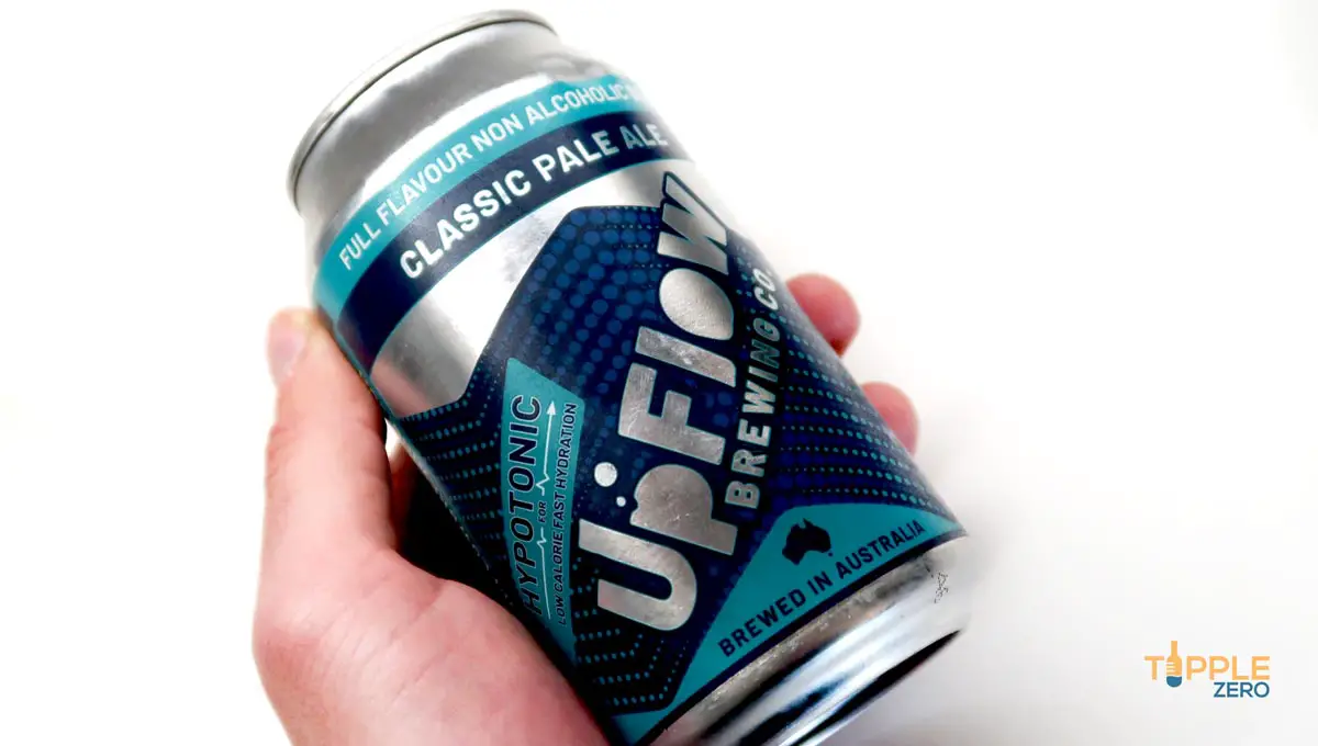 UpFlow Pale Ale Can in hand