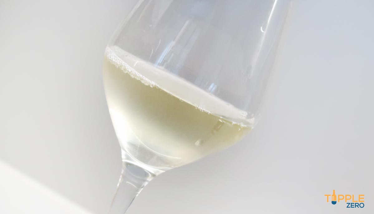 Giesen Zero Sauvignon Blanc non alcoholic wine in glass