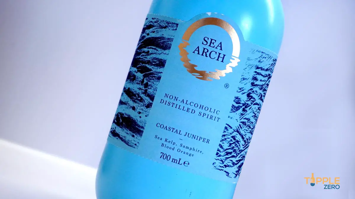 Sea Arch Costal Juniper Gin Bottle Label Front of Bottle