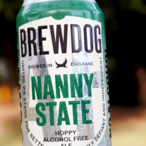 close up of non alcoholic BrewDog Nanny State Can