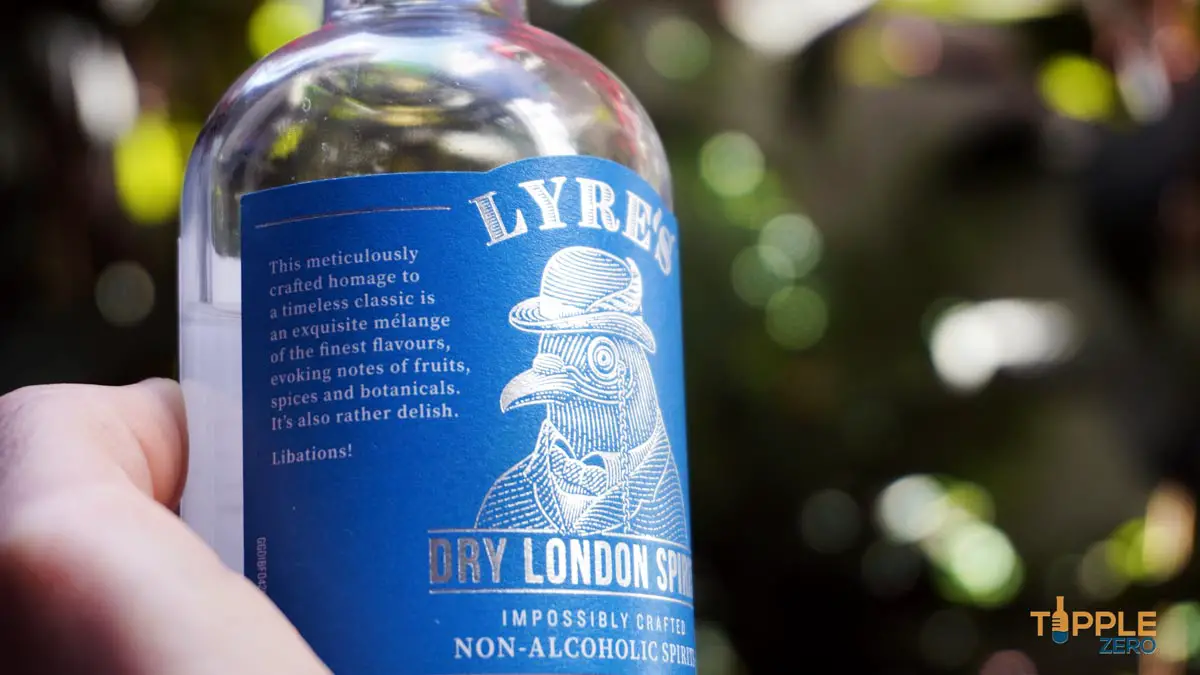 Non Alcoholic Lyre's Dry London Gin bottle label front